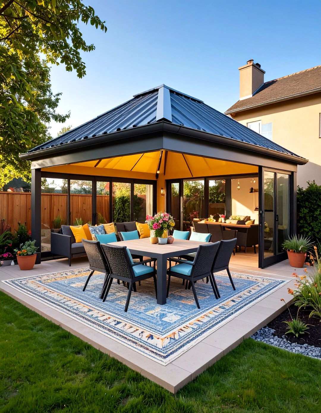 Hardtop Gazebo With Windows - 25 patio enclosure ideas