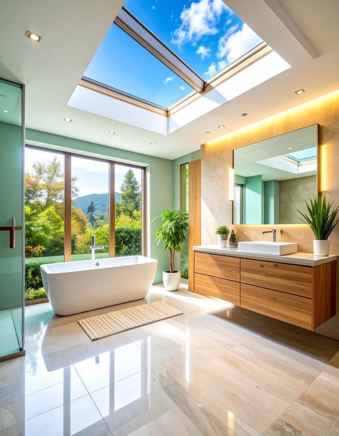 Harvest Daylight with Frosted Panels - 25 office bathroom ideas