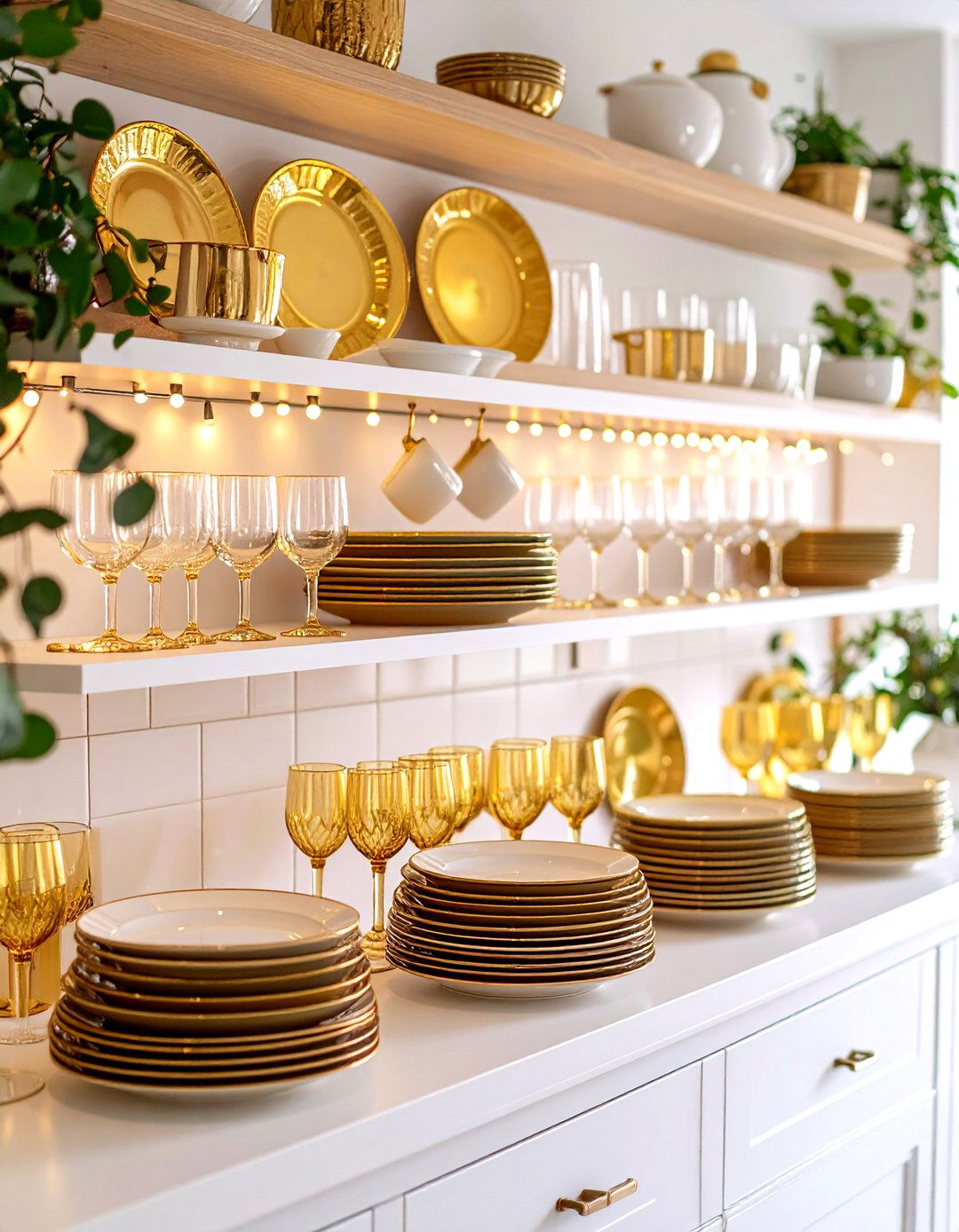 Harvest Gold Dinnerware Displays Celebrate Color - 25 70s dining room design ideas