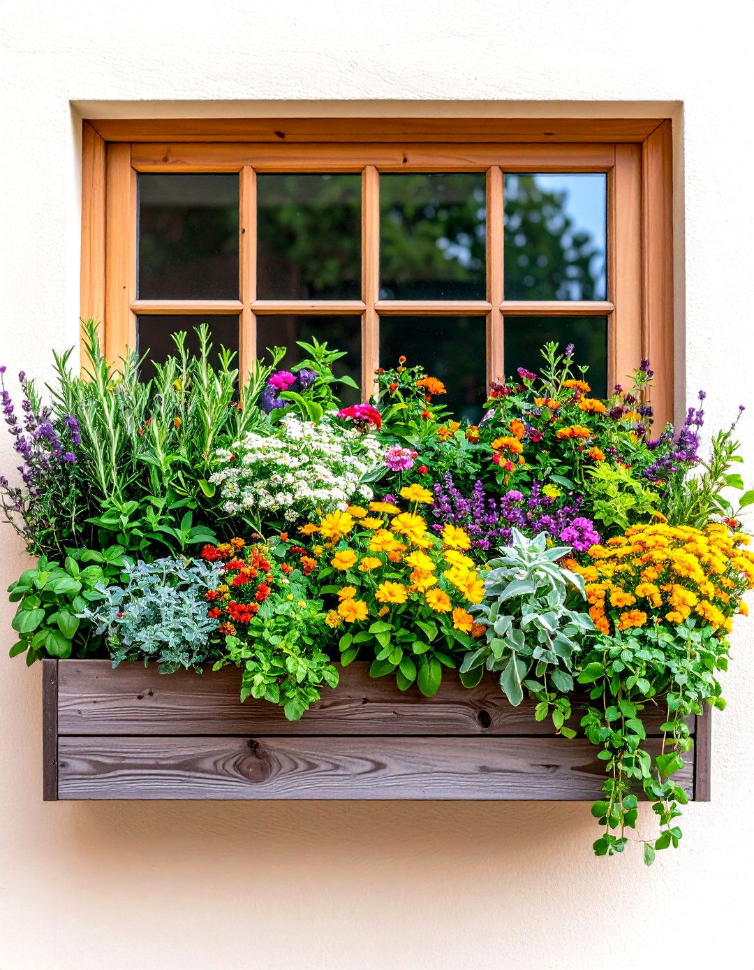 Harvest Herb and Flower Mix - 25 fall flower box ideas
