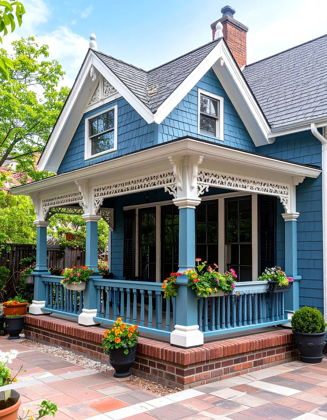 Heritage Style Gable Roof with Decorative Gables - 25 gable patio roof design ideas