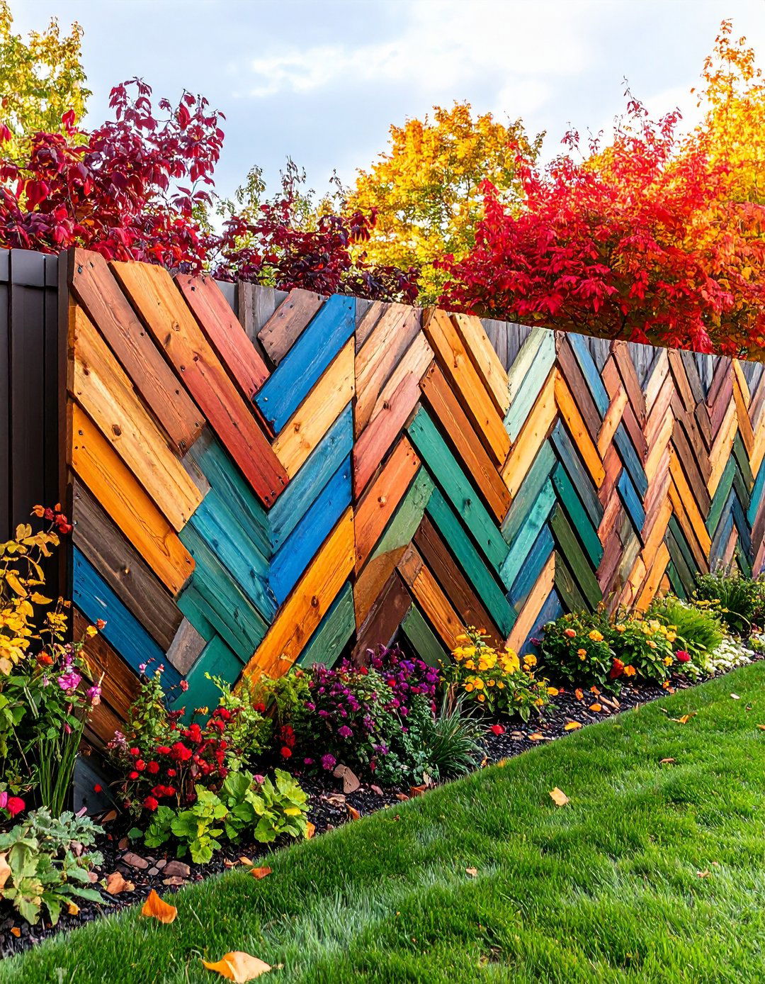 Herringbone Pattern Pallet Fence - 25 pallet fence ideas