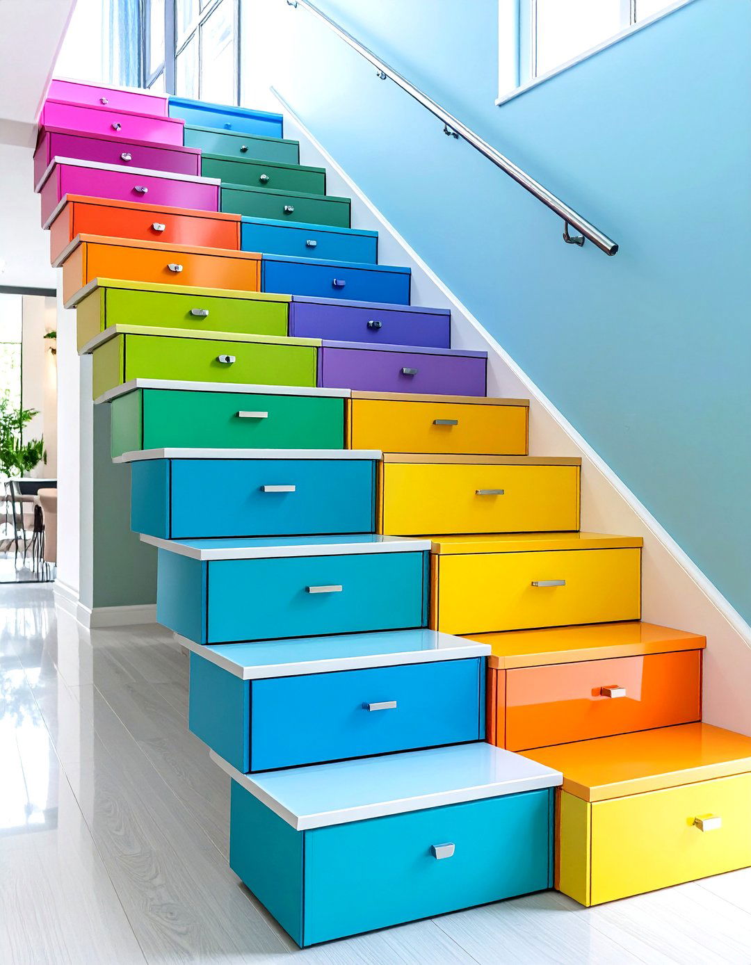 Hidden Drawer Risers - 25 open staircase ideas
