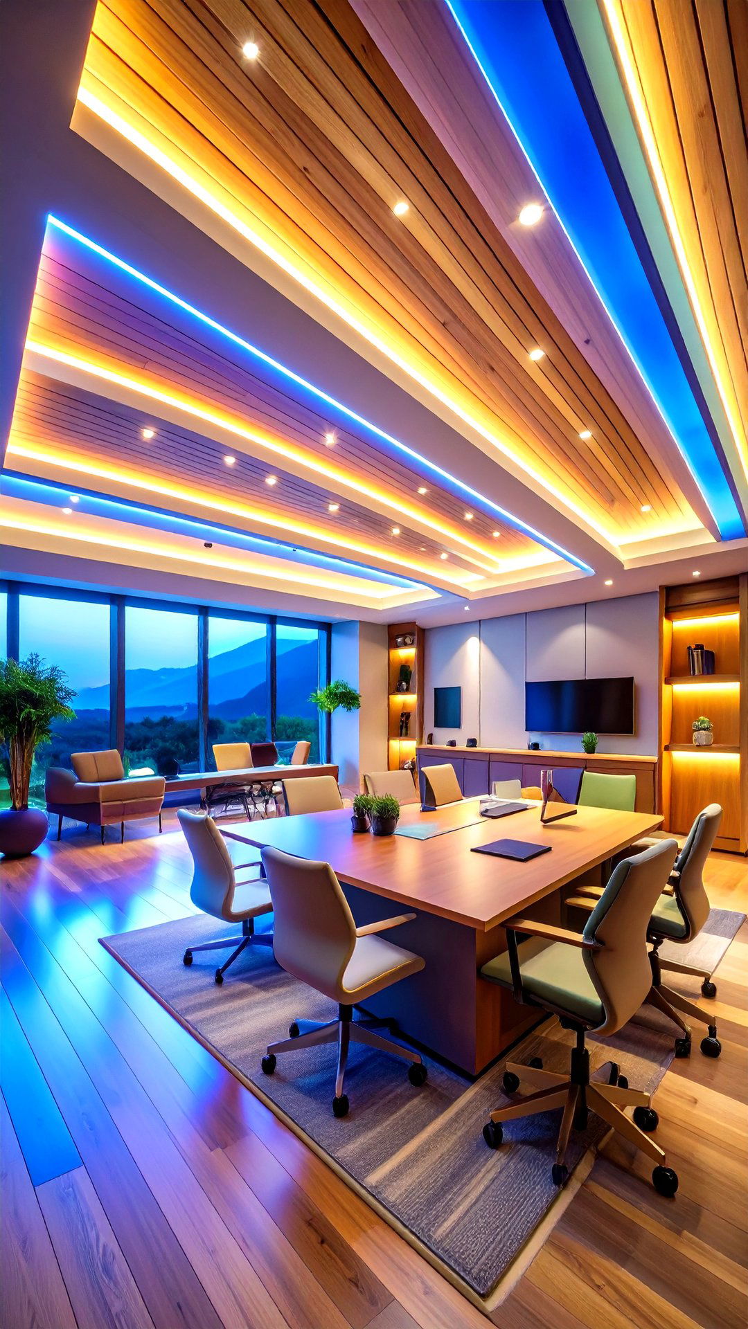 Hidden LED Ridge Lighting Glow - 25 cathedral ceiling ideas