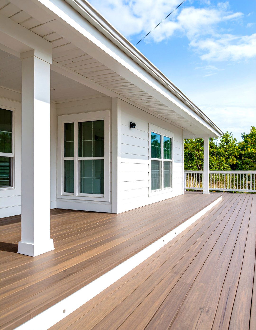 High Contrast PVC Deck Fascia Trim - 25 deck fascia ideas