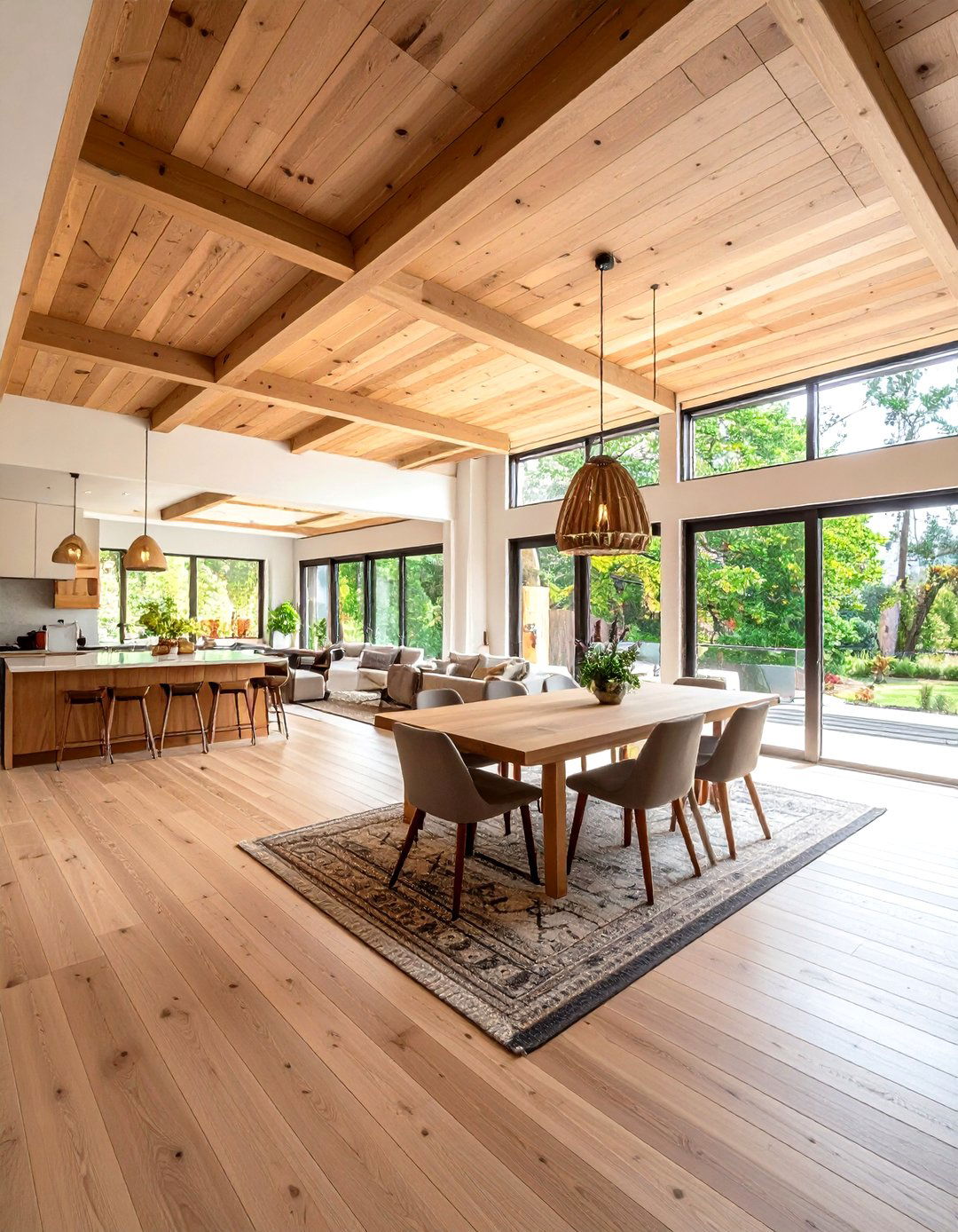 Highlight Ceiling Treatments in an Open Floor Plan - 25 open floor plan ideas