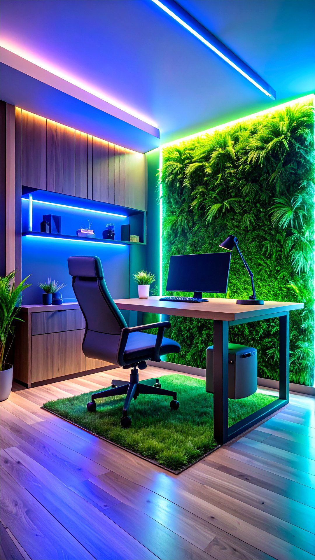 Home Office Artificial Grass Wall Backdrop - 25 artificial grass wall design ideas