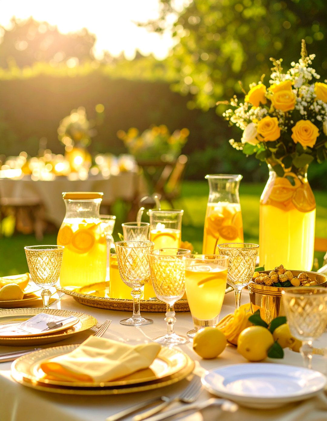 Hosting a Gold Accented Garden Party for a Daytime th Wedding Anniversary - 25 50th wedding anniversary ideas
