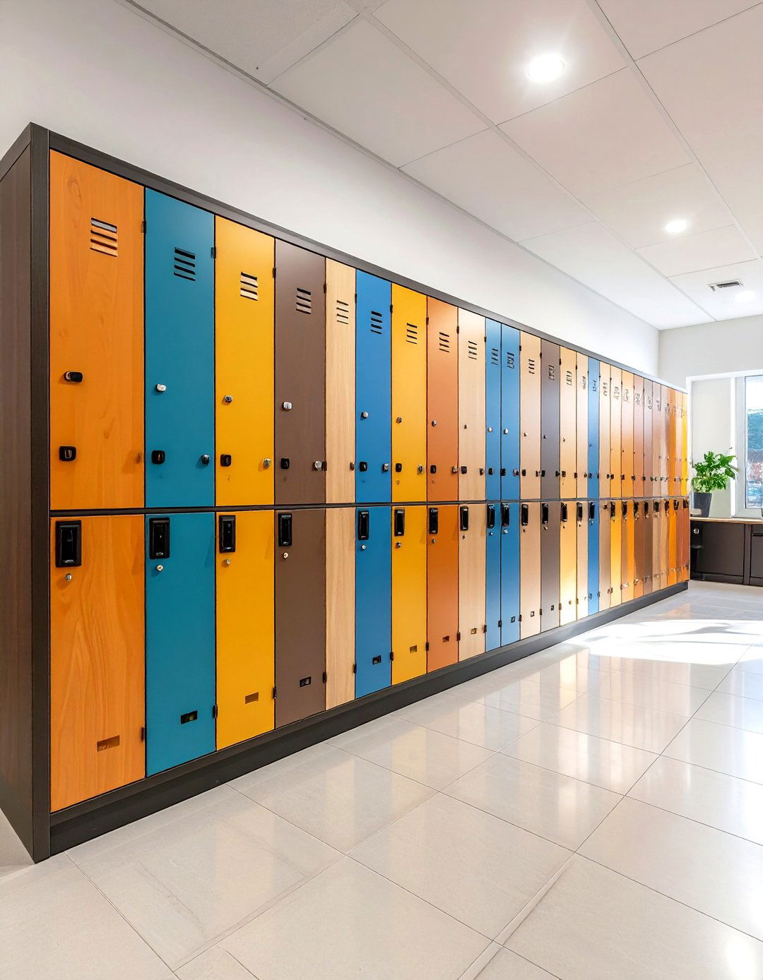 Hot Desking with Secure Lockers - 25 office interior design ideas
