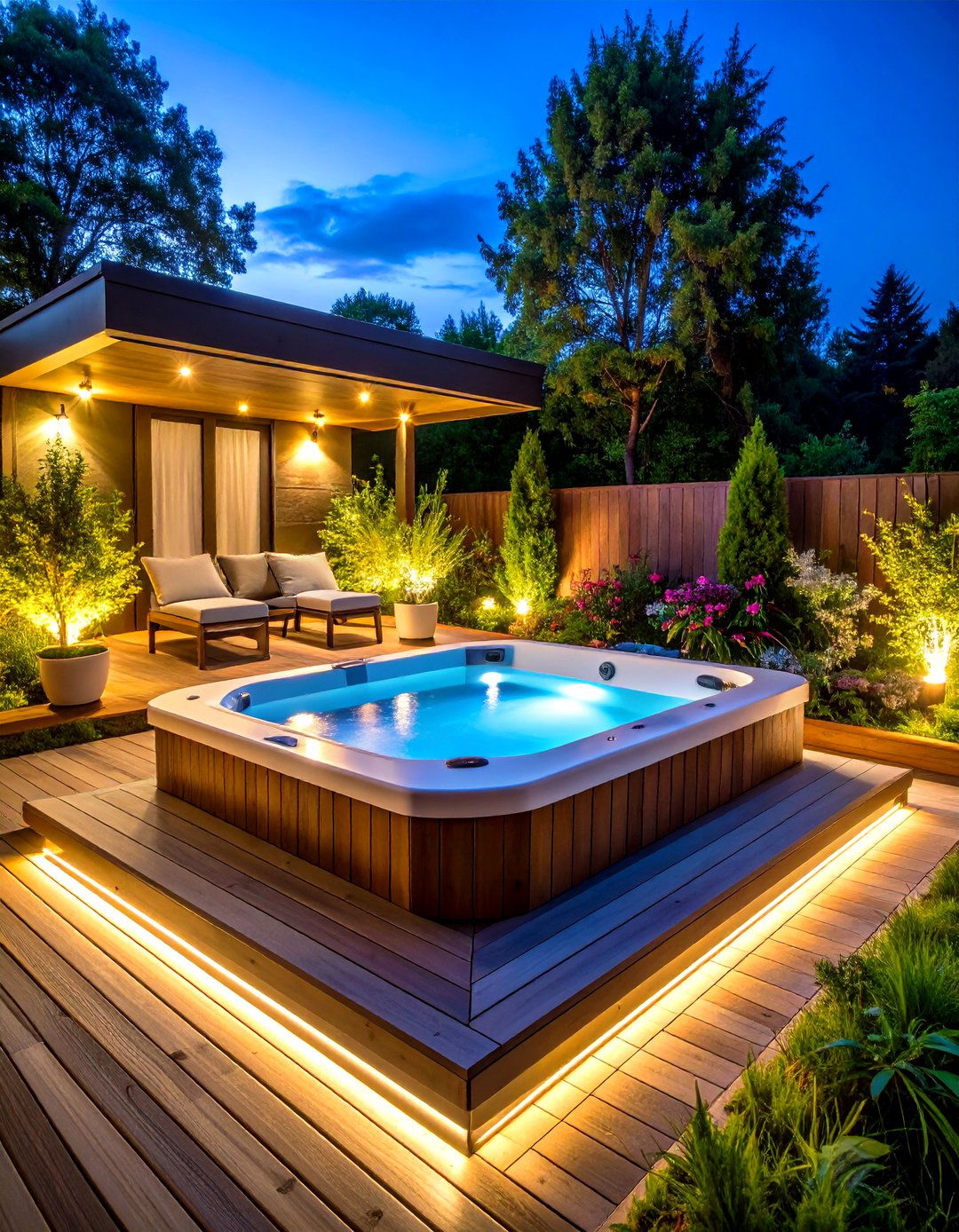 Hot Tub Nook Patio Deck for Spa Night Bliss - 25 patio deck ideas