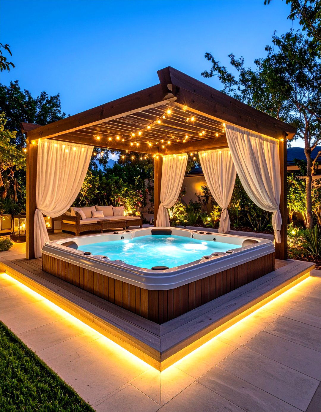 Hot Tub Spa Retreat Outdoor Living Space - 25 outdoor living space ideas