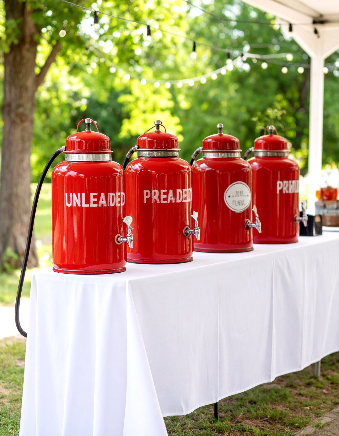 Hot Wheels Gas Pump Drink Bar - 25 hot wheels birthday party ideas