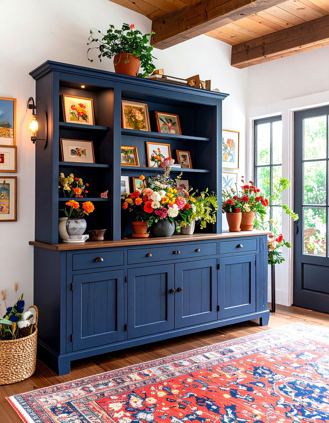 Hutch With Art Display Shelves - 25 dining room hutch ideas