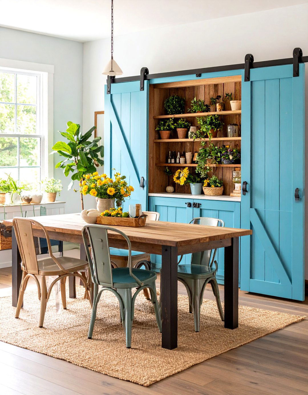 Hutch With Sliding Barn Doors - 25 dining room hutch ideas