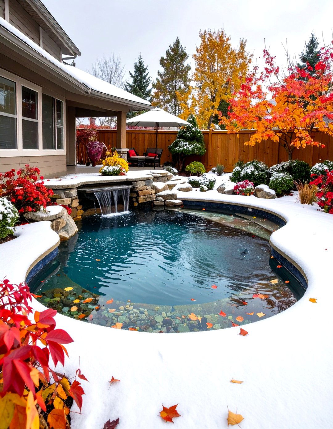 Ice Resistant Cold Climate Pond - 25 backyard pond ideas