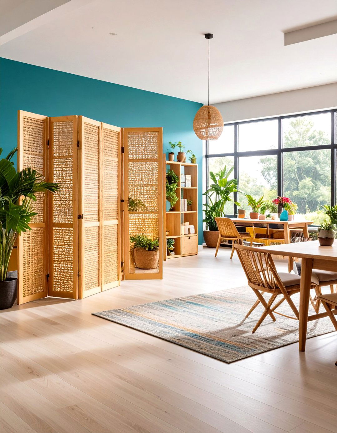 Incorporate Movable Privacy Screens in an Open Floor Plan - 25 open floor plan ideas