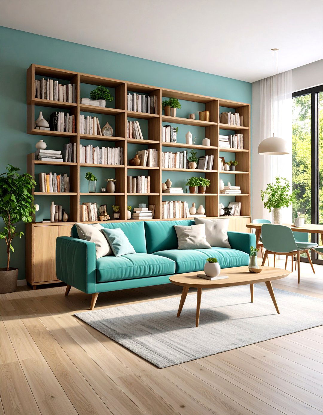Incorporate a Bookcase Divider in an Open Floor Plan - 25 open floor plan ideas