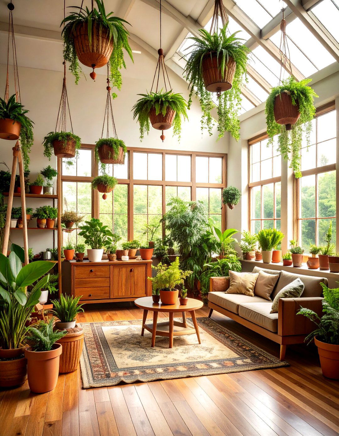 Indoor Jungle Energizing a s Living Room - 25 70s living room ideas