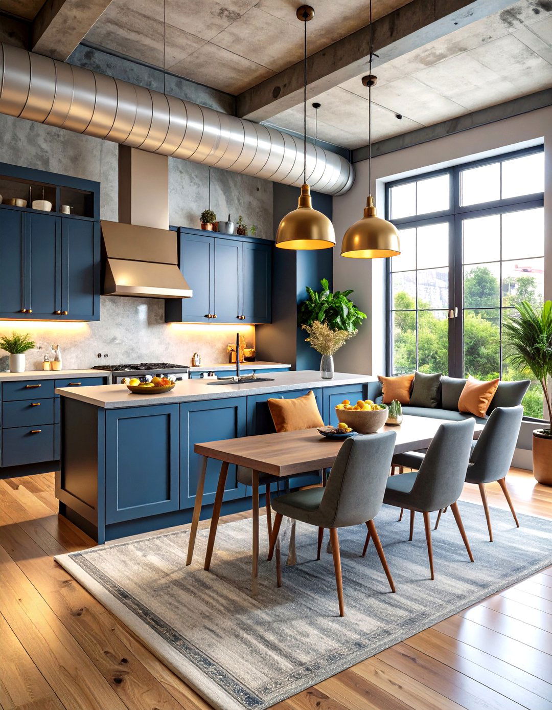 Industrial Chic Contrast - 25 open kitchen living room ideas