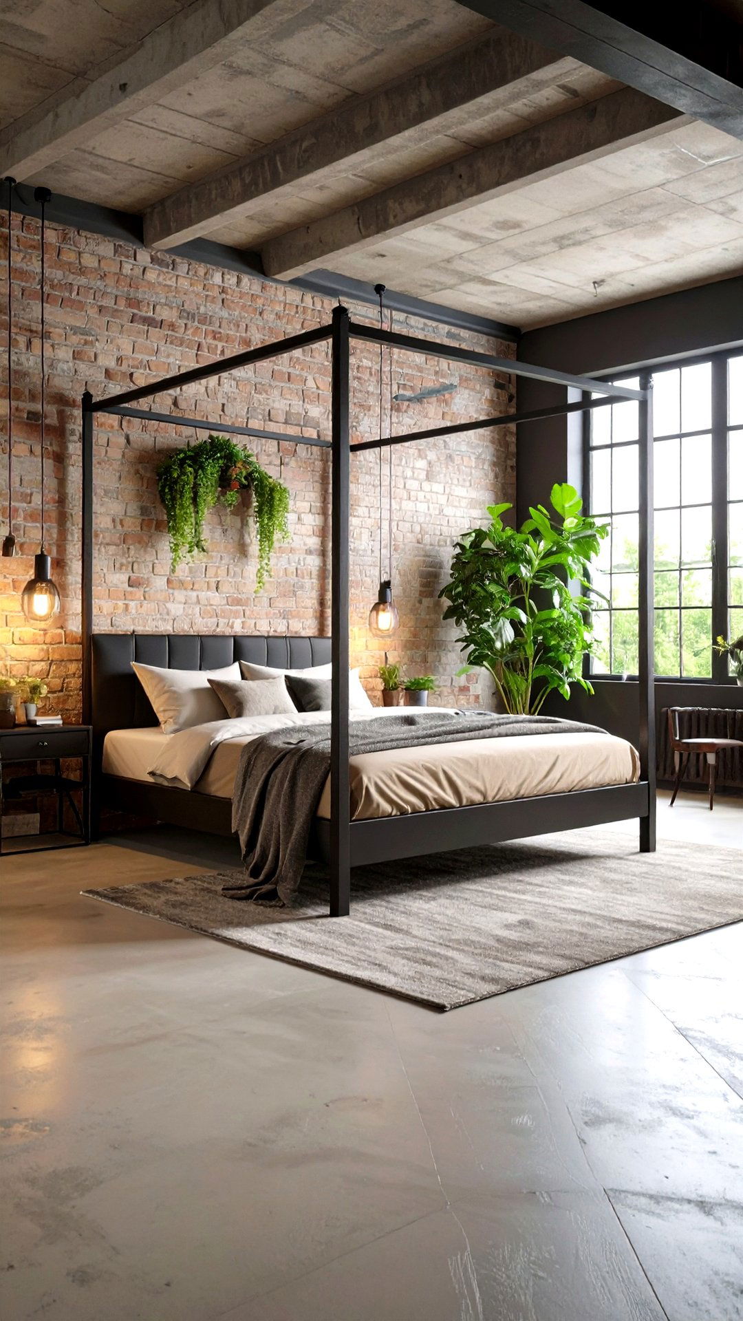 Industrial Loft Edge for a Black and Beige Bedroom - 25 black and beige bedroom design ideas