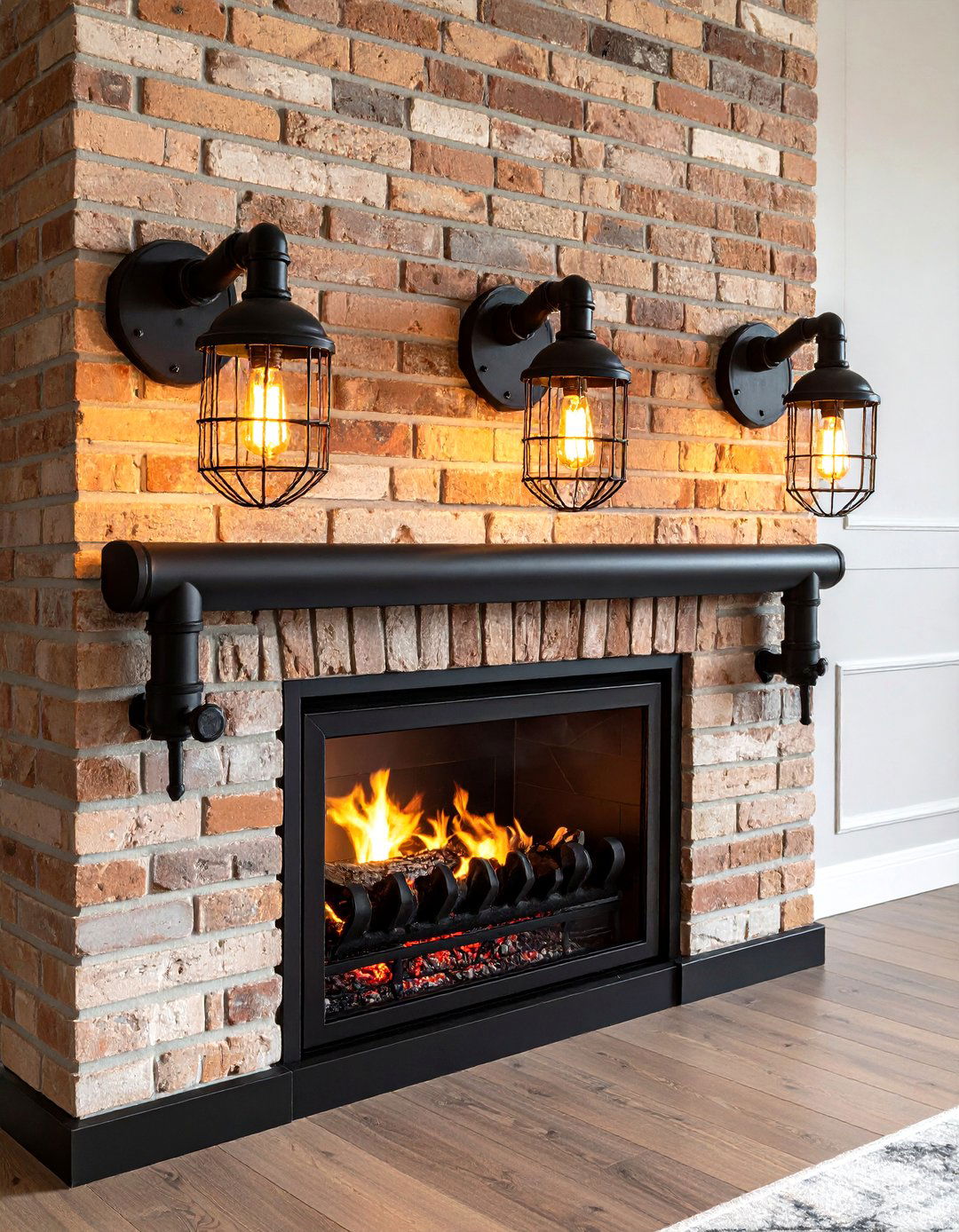Industrial Pipe Fireplace Sconces - 25 fireplace sconces ideas