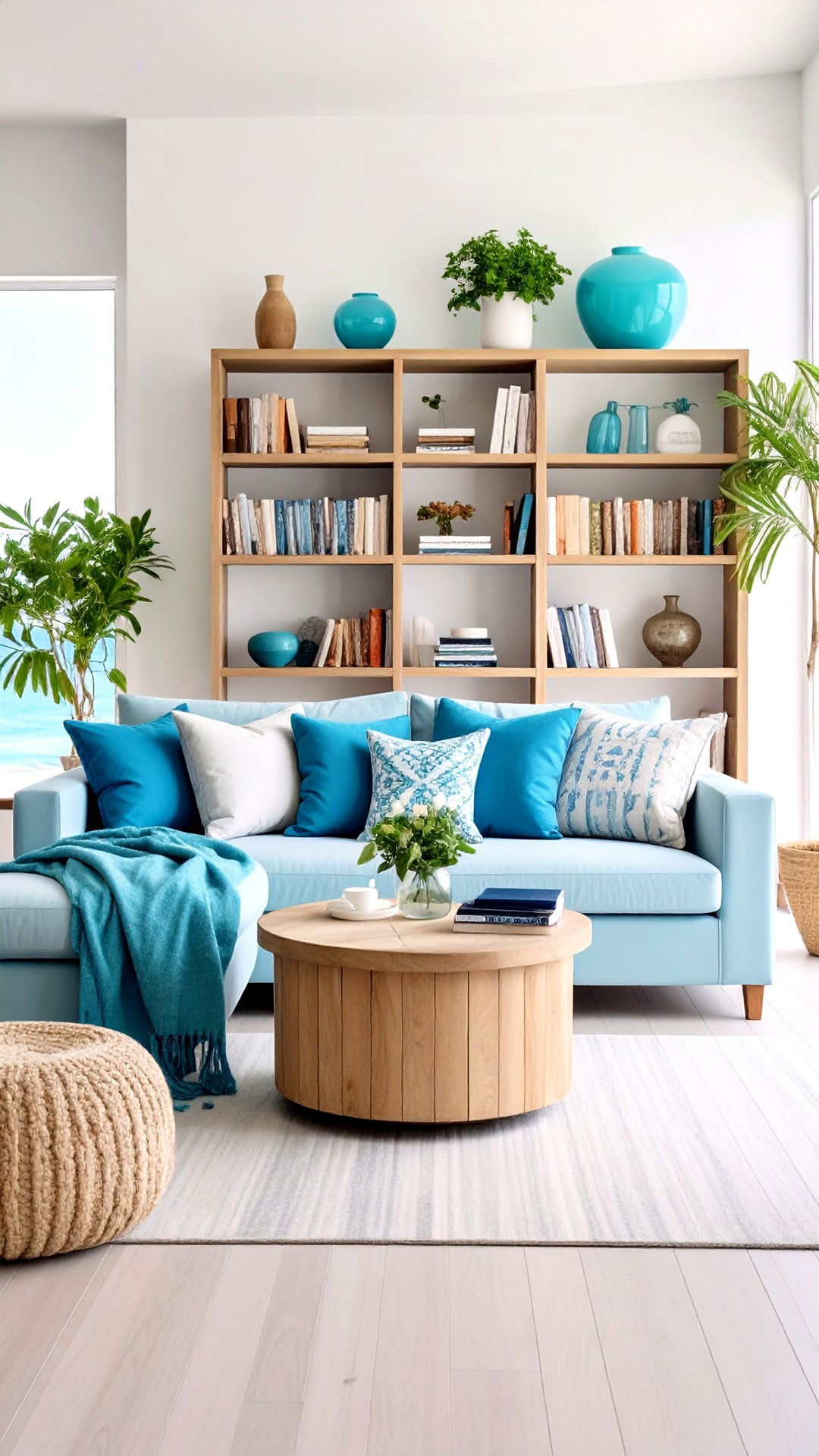 Infuse Water Hues in Measured Doses - 25 coastal living room ideas