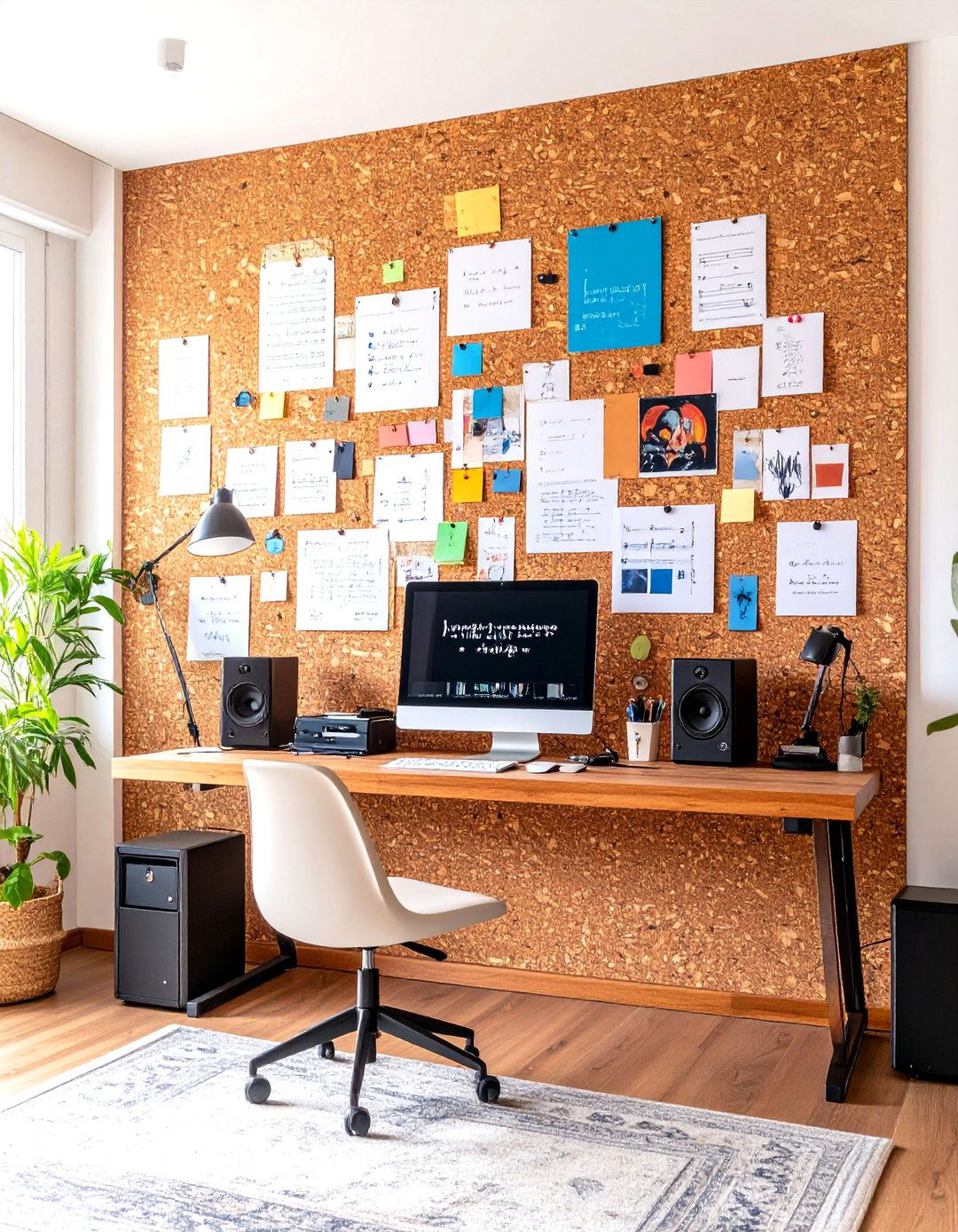 Inspirational Mood Board Wall in Your Music Room - 25 music room ideas