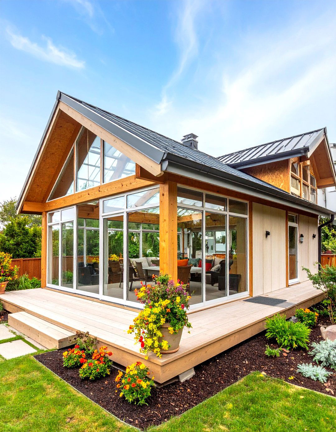Insulated Panel Gable Roof for Year Round Use - 25 gable patio roof design ideas