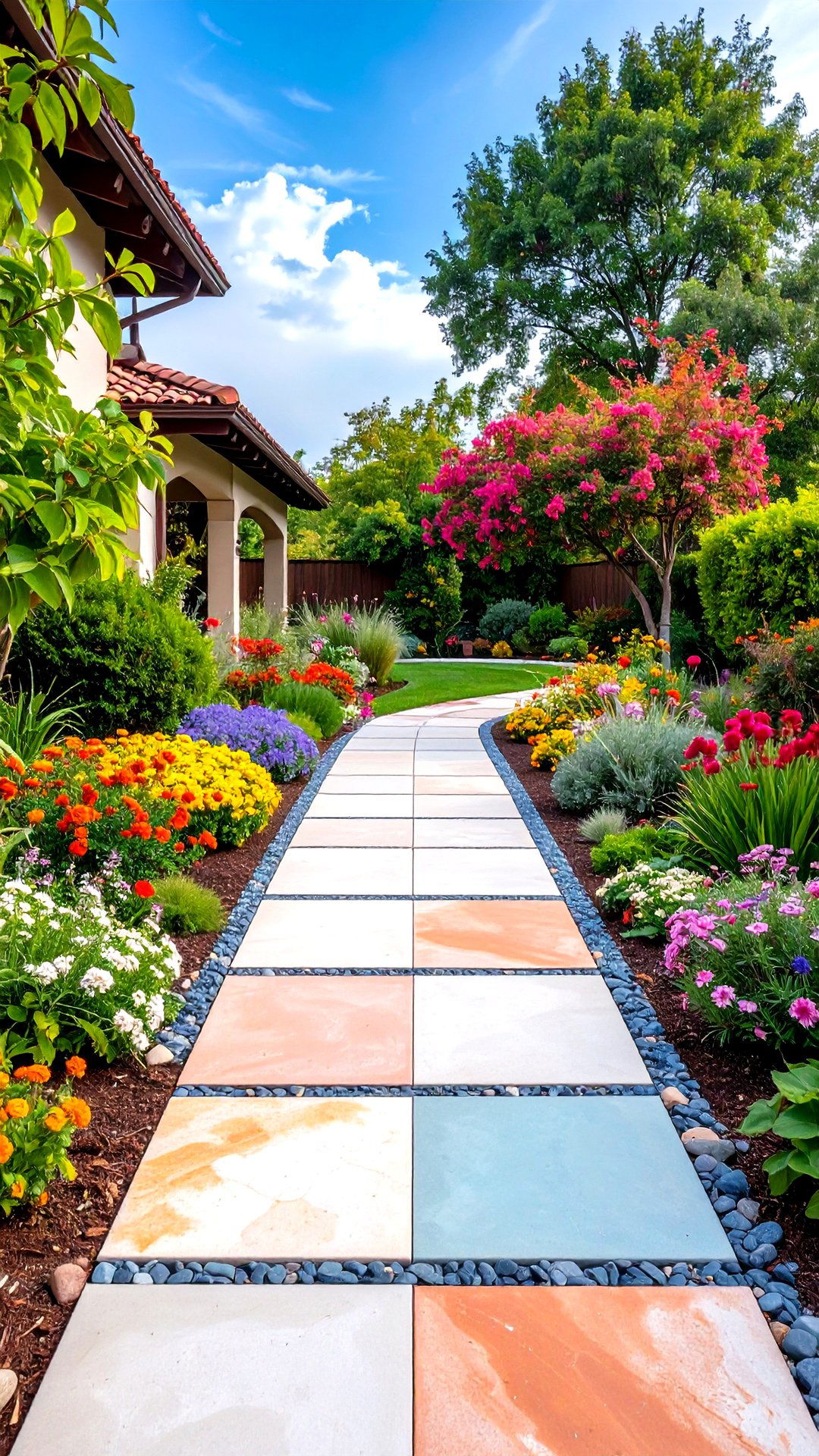 Integral Colored Concrete Walkway - 25 concrete walkway ideas