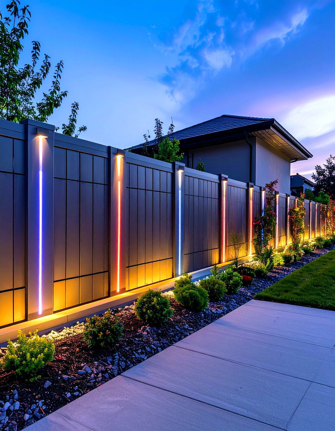 Integrated Composite Panel Fence Lighting Systems - 25 fence lighting ideas