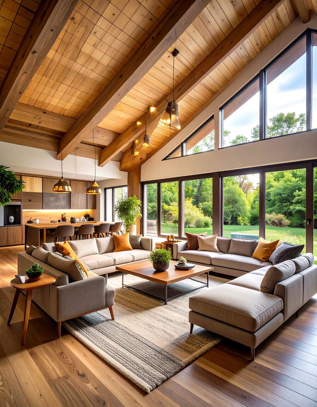 Integrated Loft Nook For Cozy Mezzanine - 25 open concept vaulted ceiling living room ideas