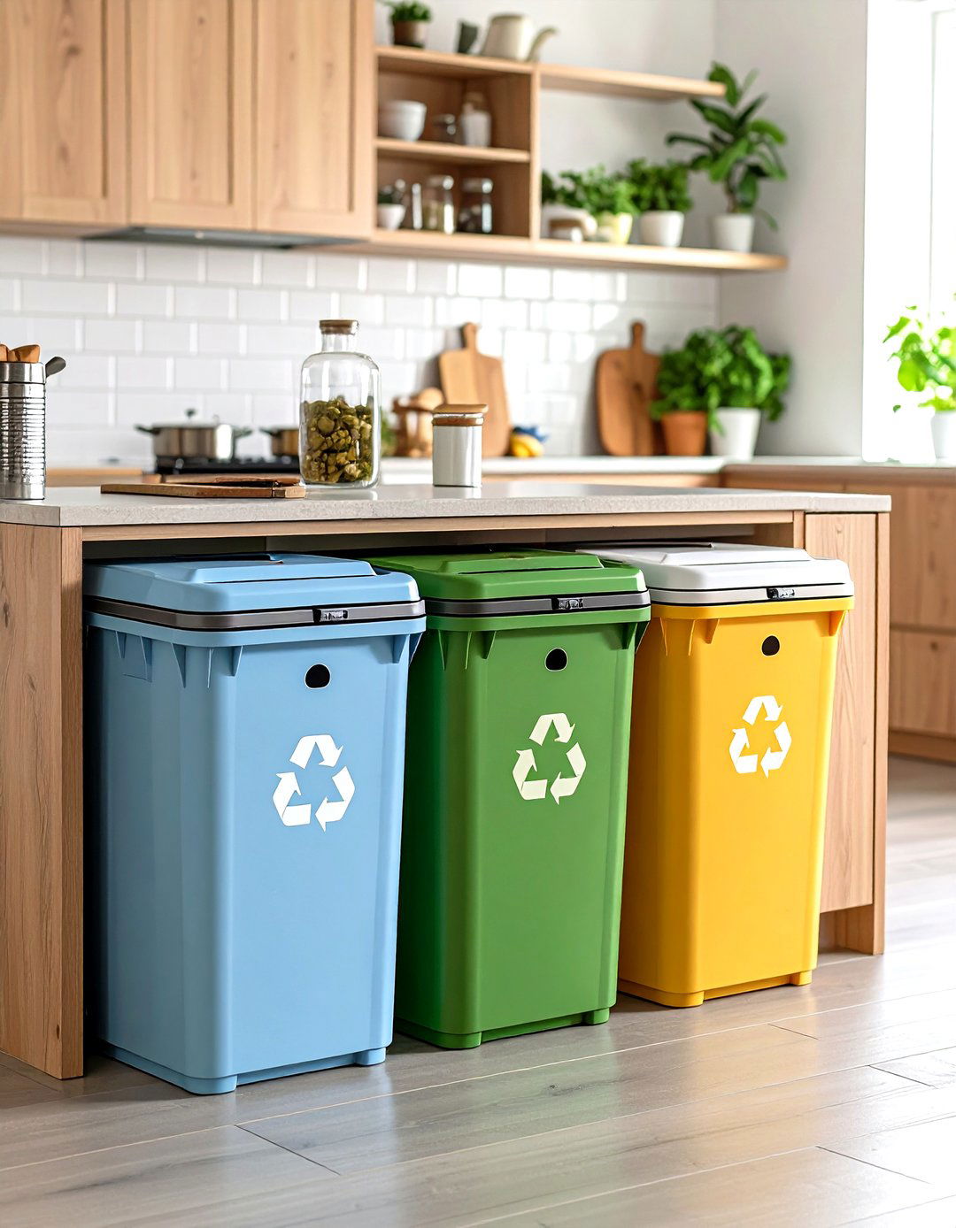 Integrated Recycling Centers Streamline Sorting - 25 organic kitchen design ideas