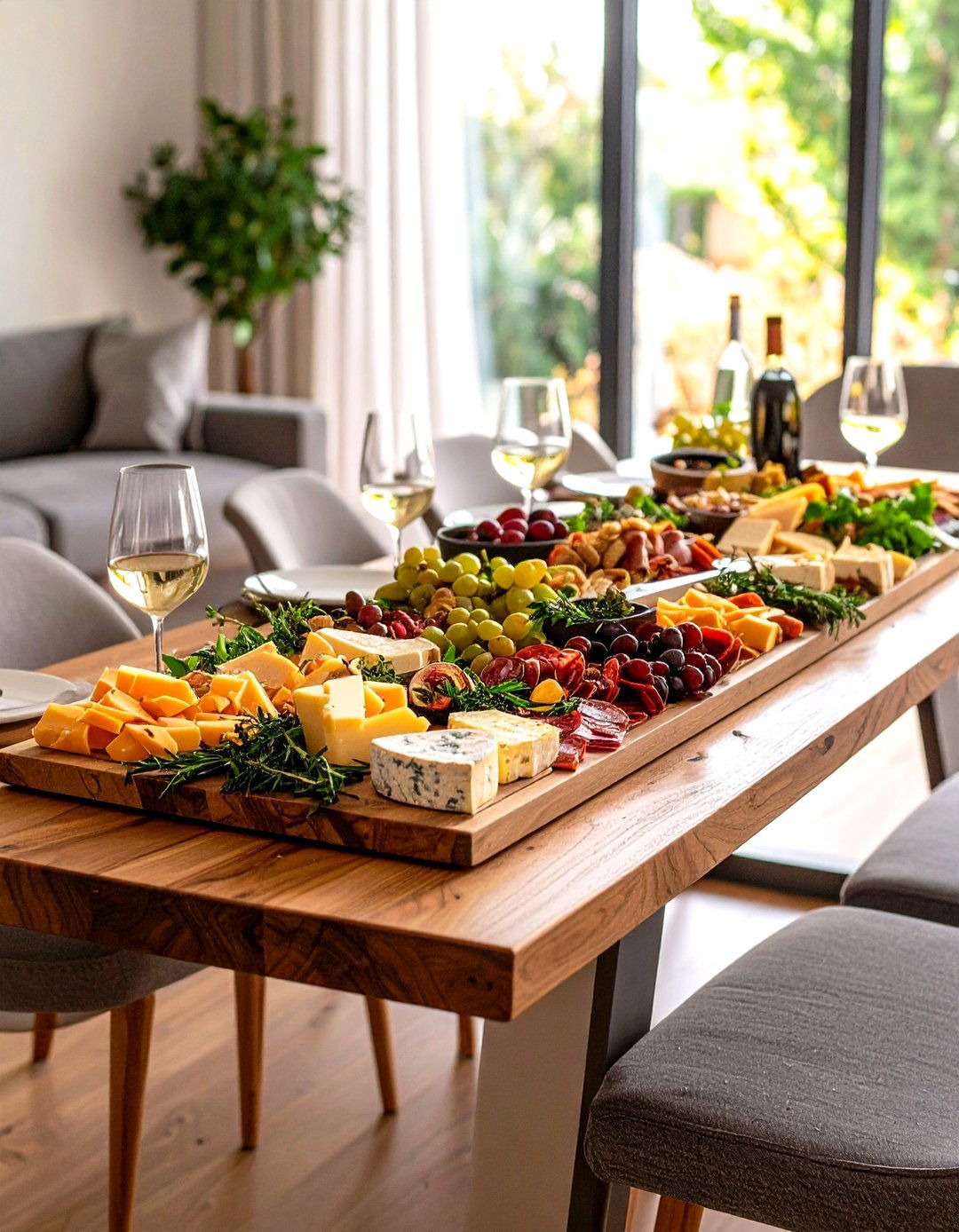 Interactive Charcuterie Board Dining Table Spread - 25 dining table decor ideas
