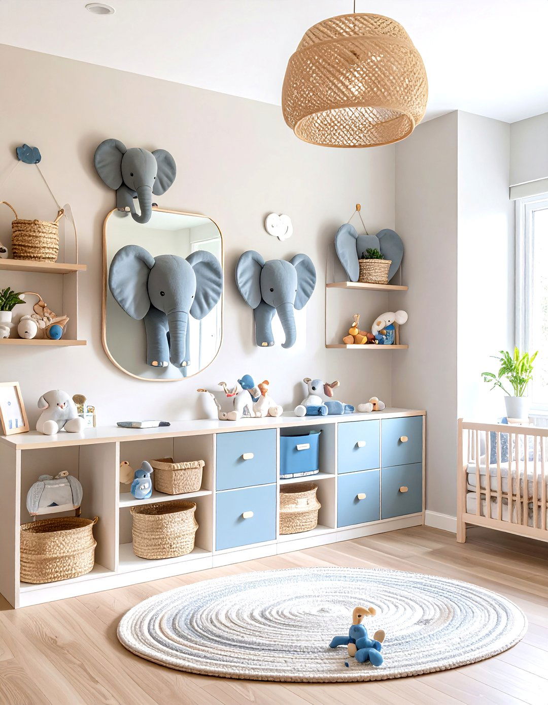 Interactive Sensory Elephant Nursery - 25 elephant nursery ideas