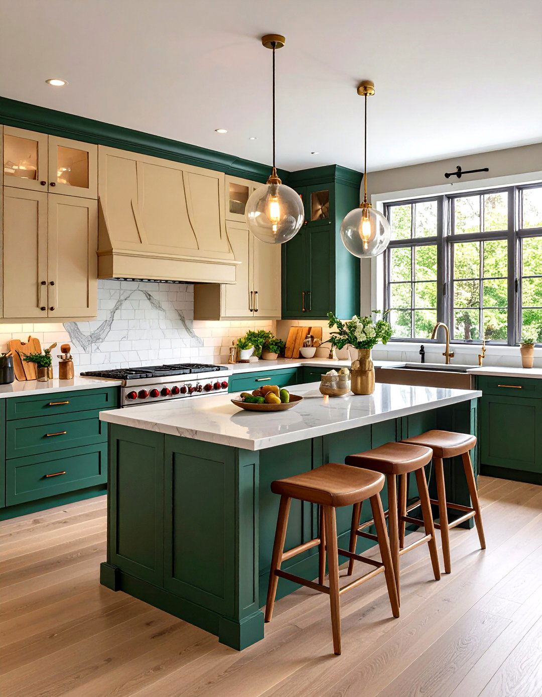 Introduce Two Tone Cabinetry for Visual Balance - 25 open kitchen ideas