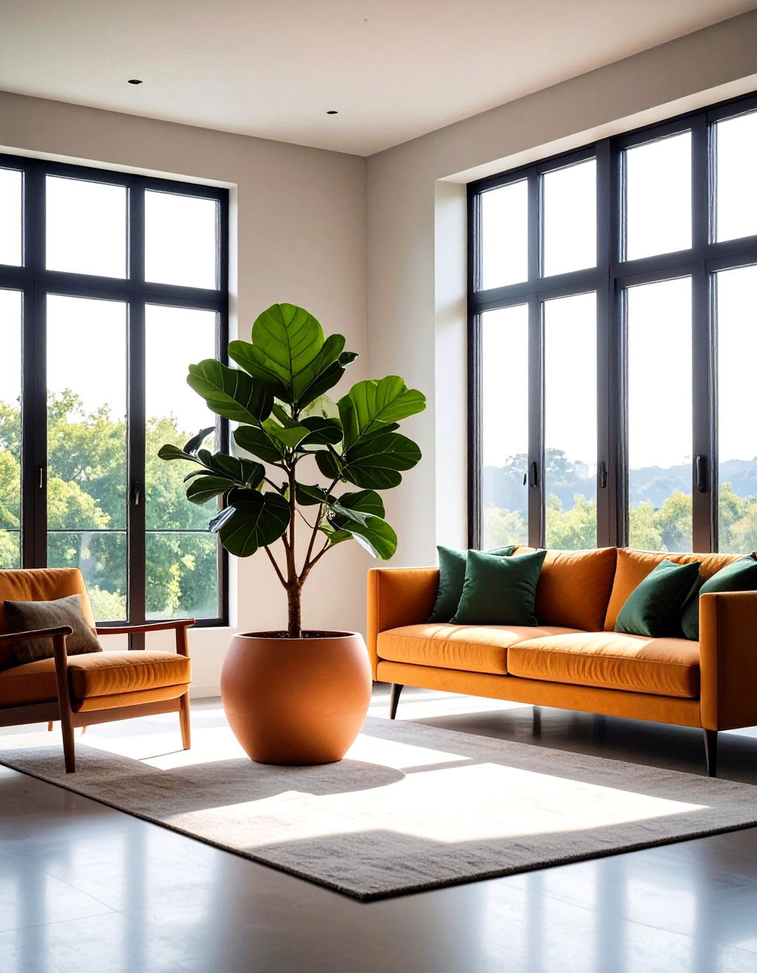 Invite the Forest Indoors with Mature Greenery - 25 organic modern living room design ideas