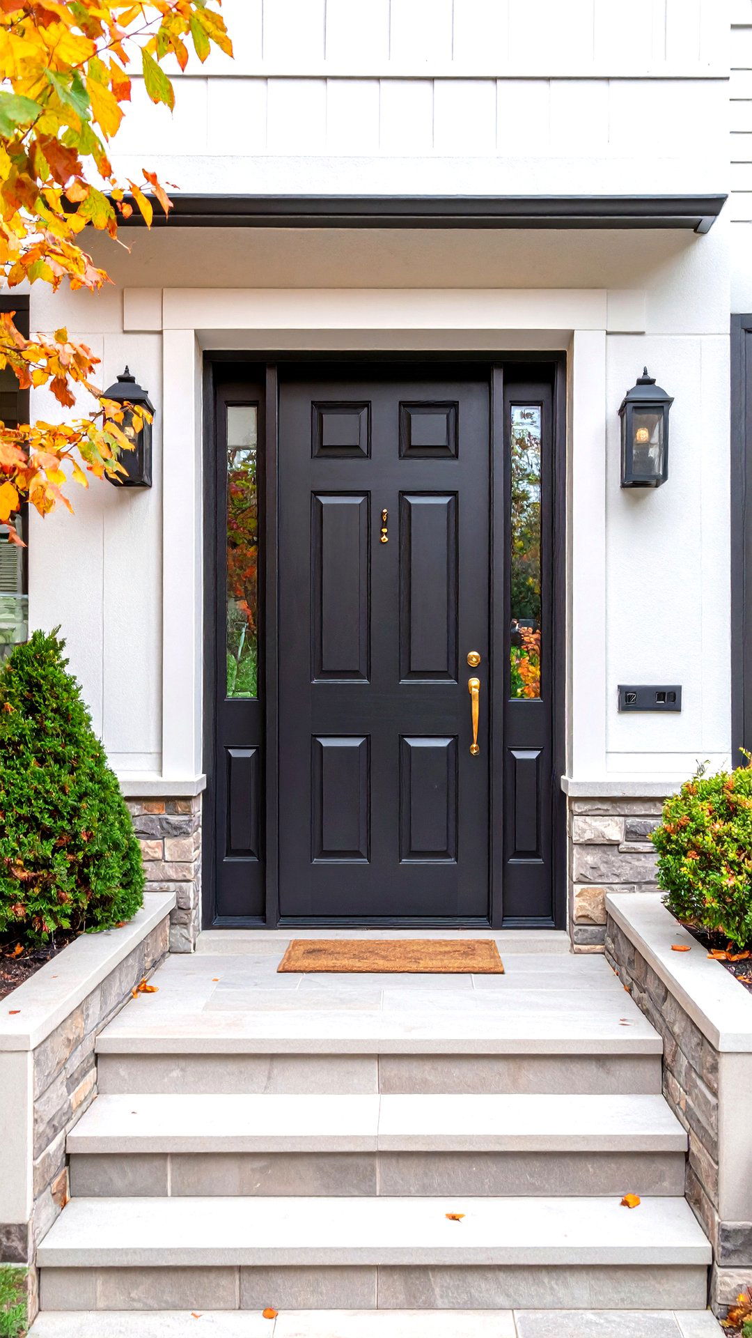Iron Ore Black Cedar Front Door - 25 cedar front door colors ideas