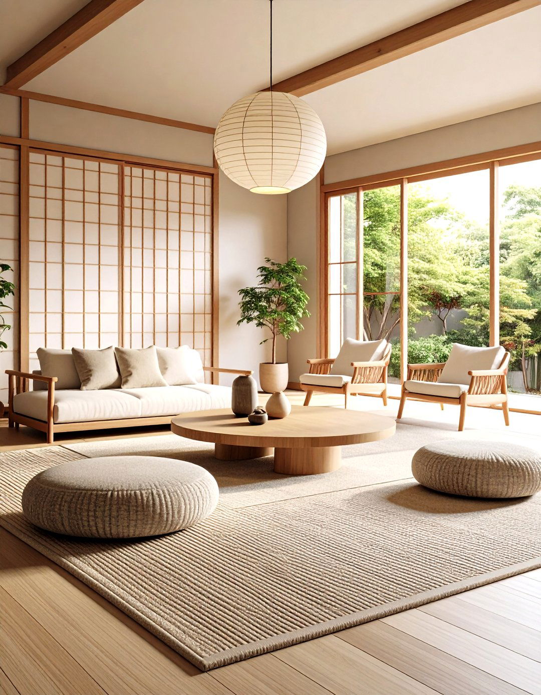 Japandi Fusion Delivers Zen Minimalism in a Neutral Living Room - 25 neutral living room ideas