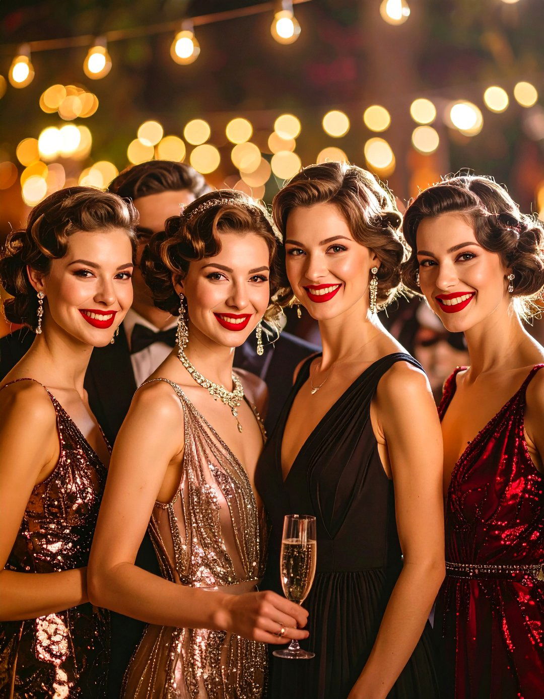 Jazz Age Hair and Makeup Give the Party Cohesion - 25 art deco wedding ideas