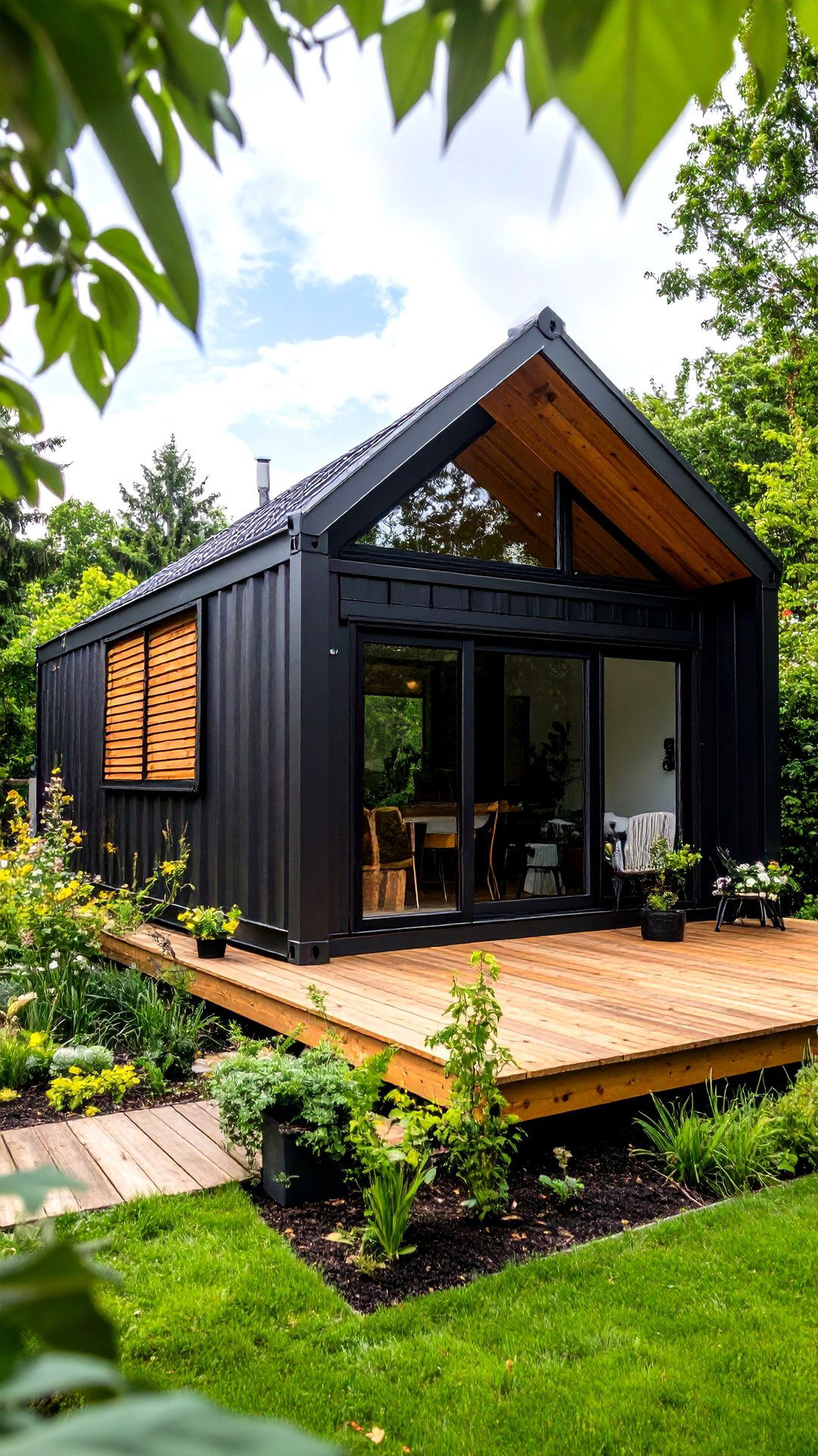 Jet Black Container or Tiny Home - 25 black house exteriors & paint colors