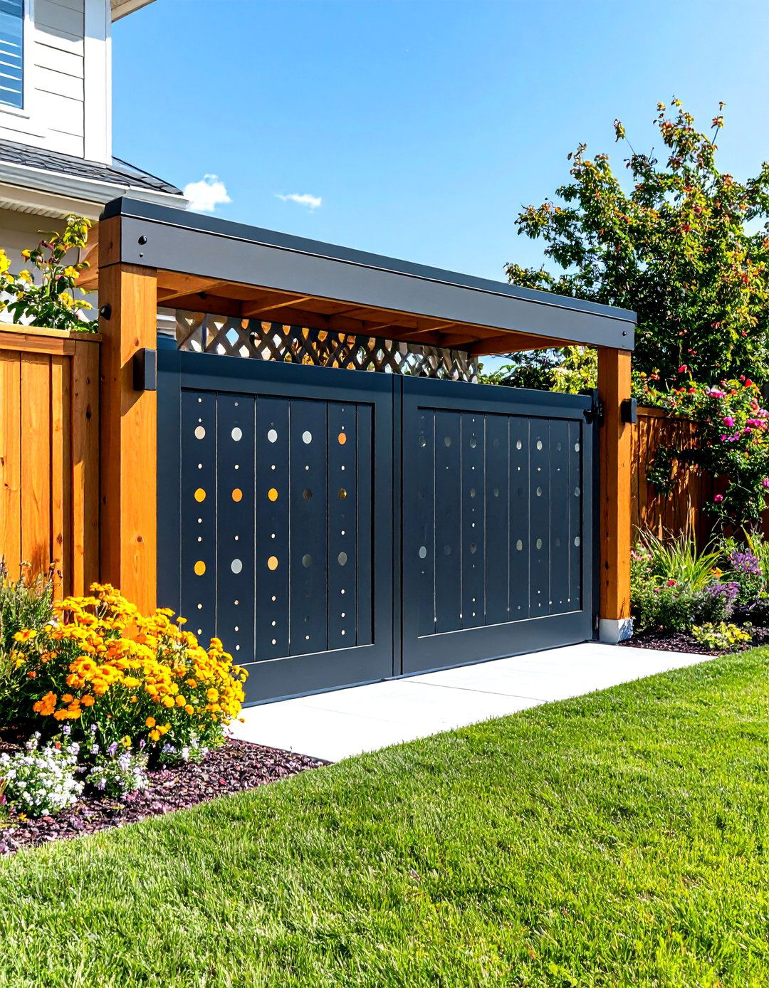 Kid Friendly Chalkboard Panel Fence Gate - 25 Fence Gate Ideas