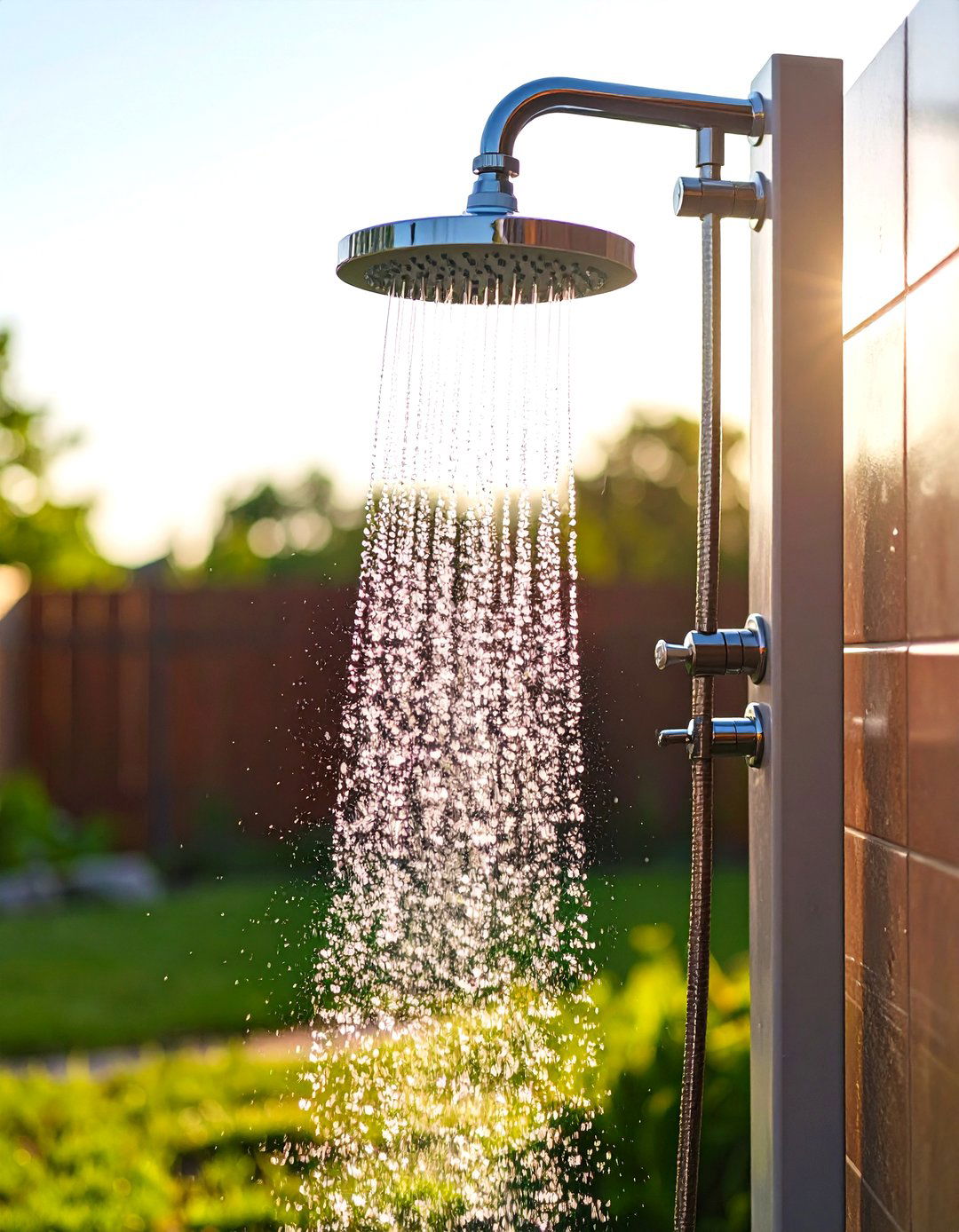 Kid Friendly Low Sprayer Outdoor Shower - 25 outdoor shower ideas