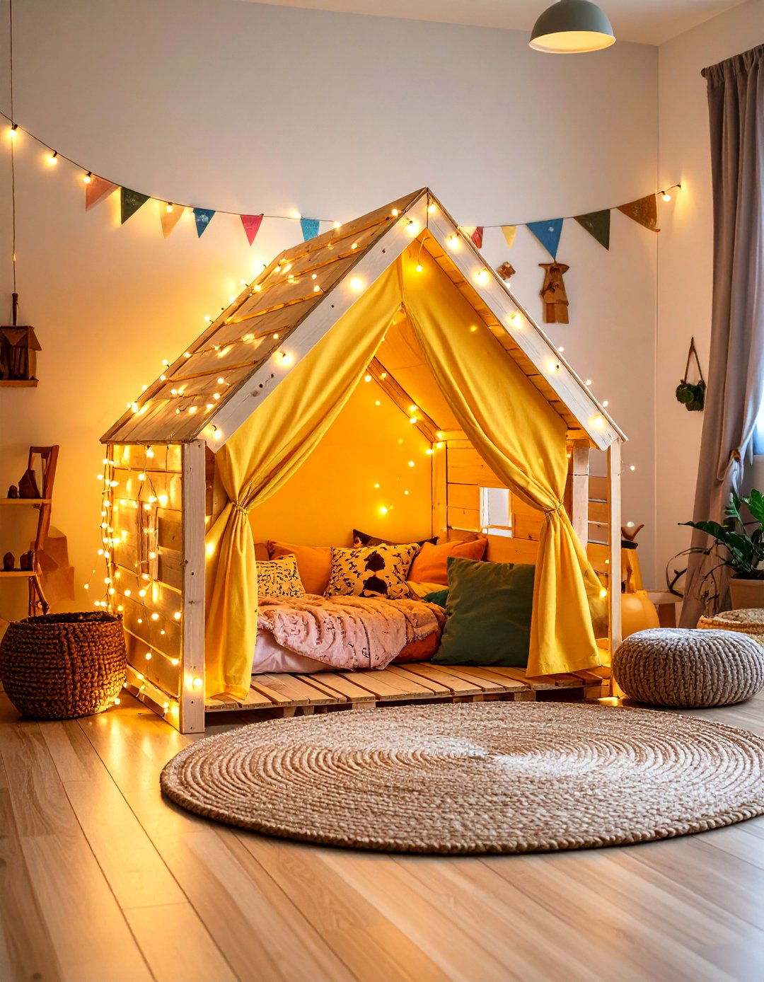Kids Pallet Playhouse Corner - 25 pallet furniture ideas