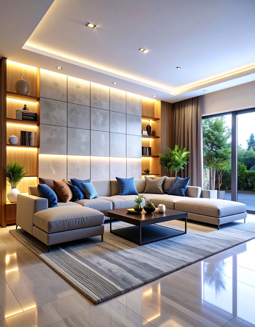 LED Backlit Wall Panels for Modern Texture - 25 aesthetic room ideas with led lights