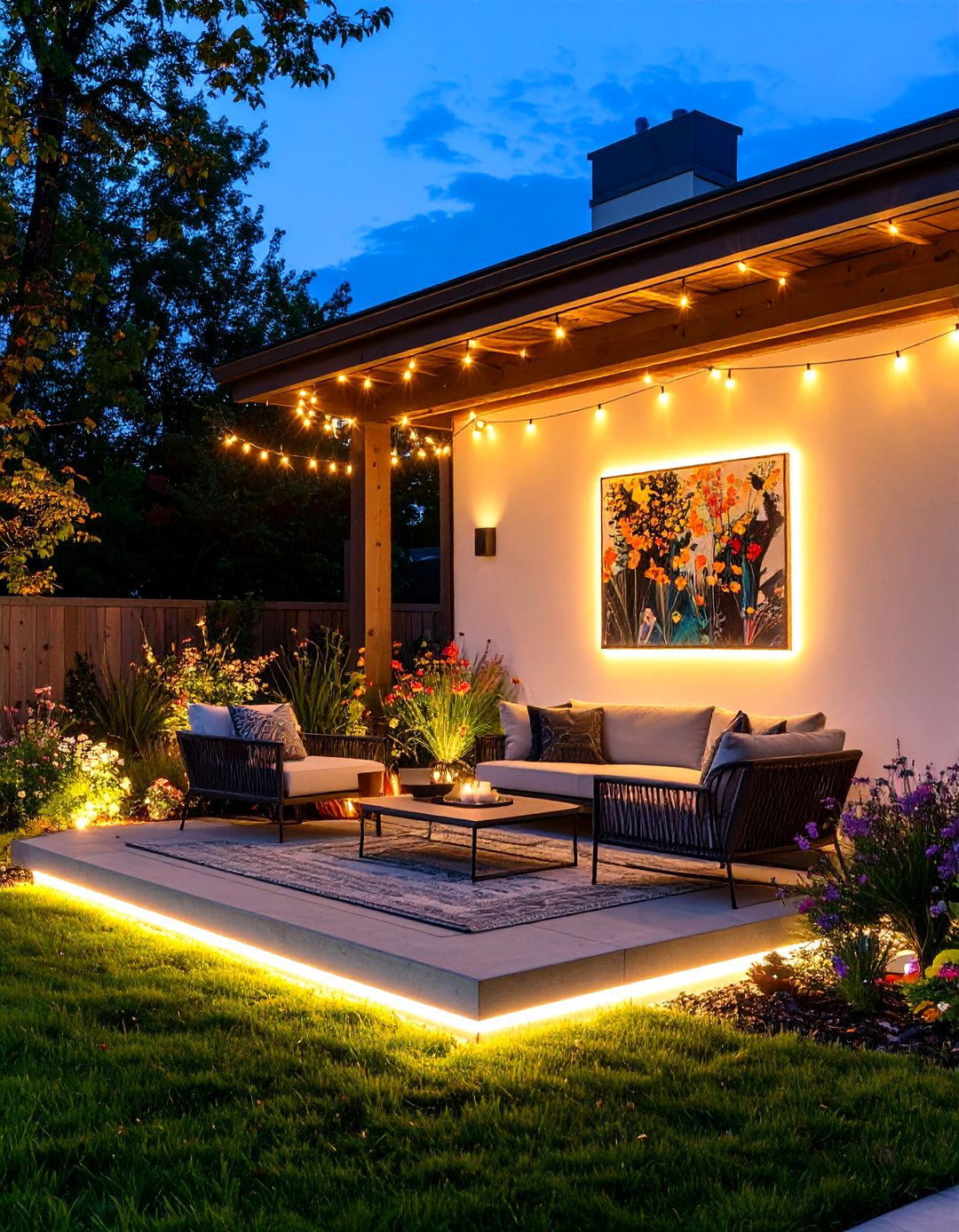 LED Frame Outdoor Wall Decor Accent - 25 outdoor wall decor ideas