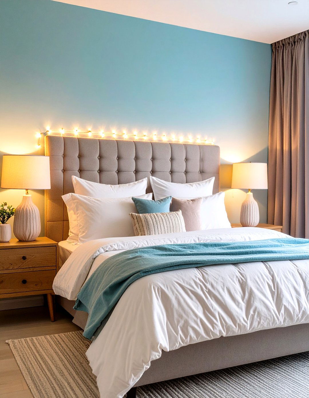 LED Lights Behind Headboards for Dreamy Glow - 25 aesthetic room ideas with led lights