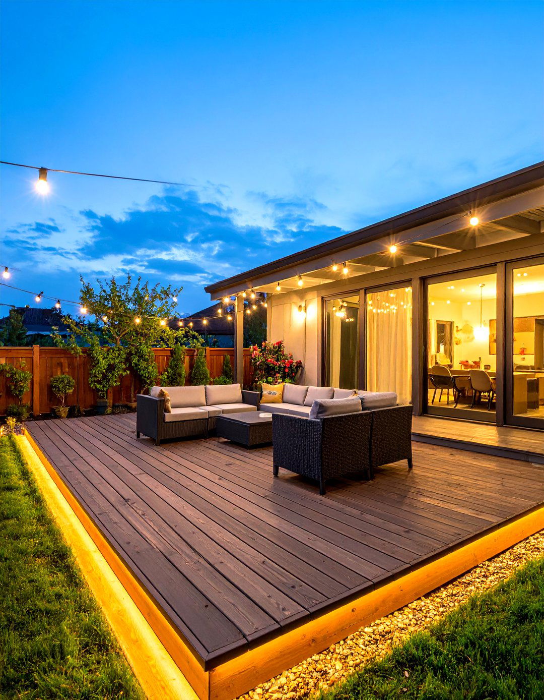 LED Lit Underglow Deck Fascia - 25 deck fascia ideas