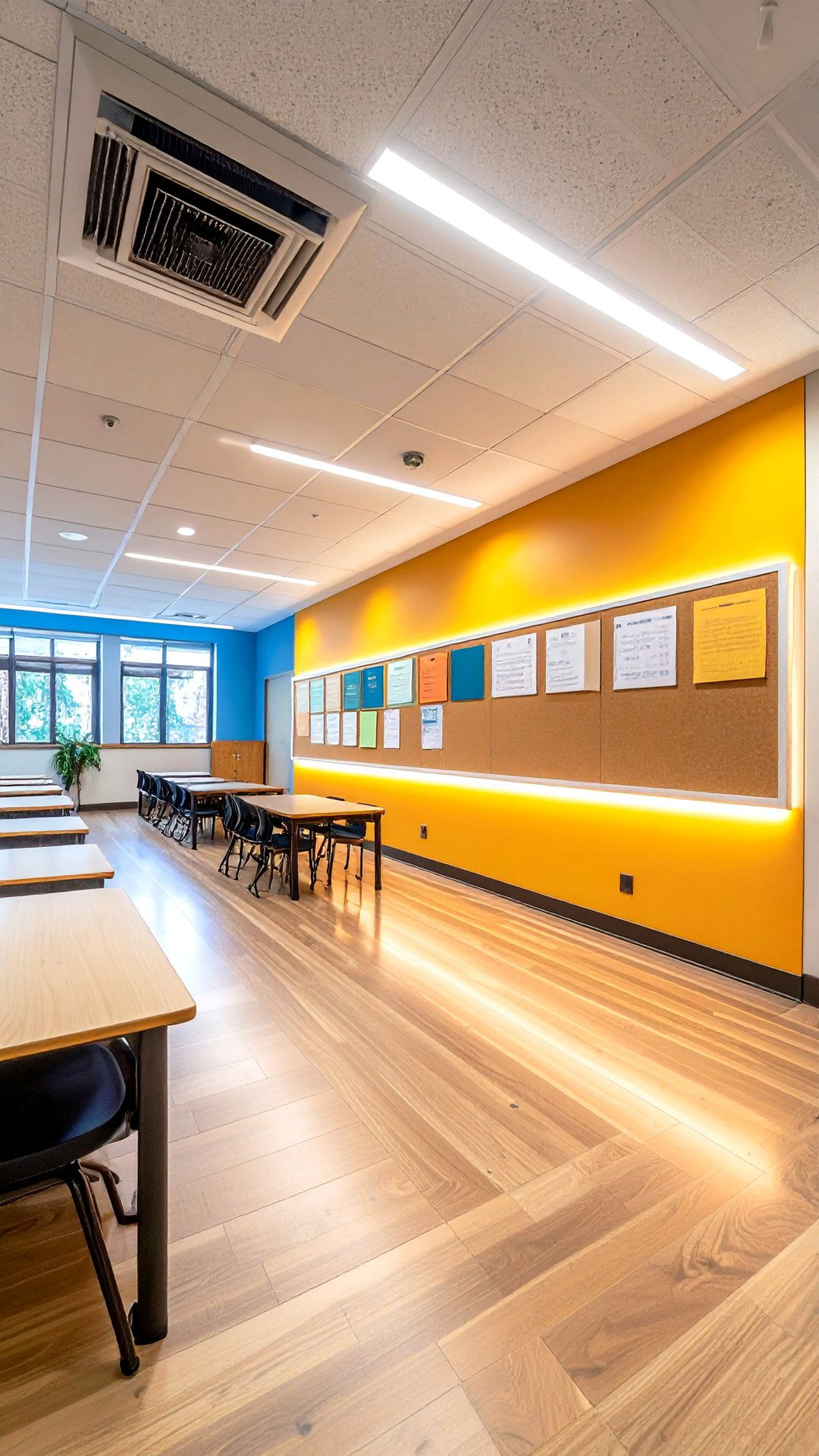 LED Strip Classroom Lighting for Display Boards - 25 classroom lighting ideas