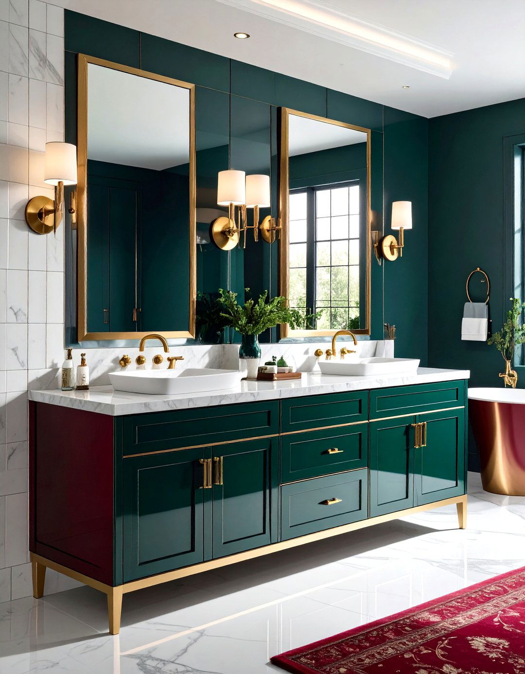 Lacquered Cabinetry for Deco Bathrooms - 25 art deco bathroom ideas