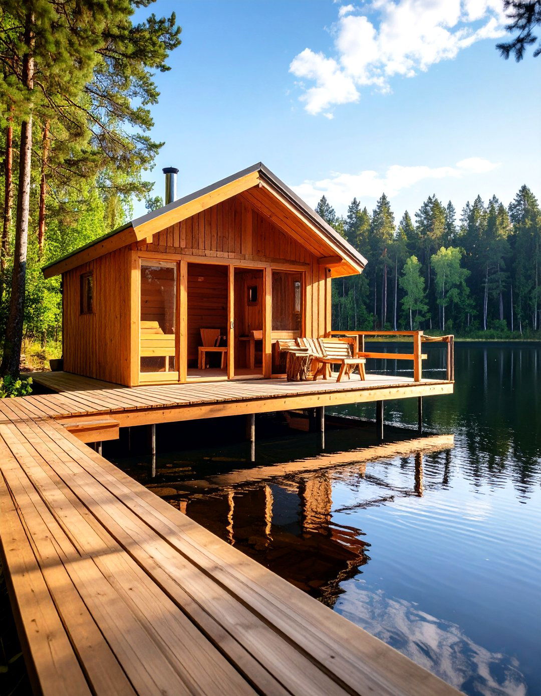 Lakeside Sauna for Classic Hot Cold Rituals - 25 outdoor sauna ideas